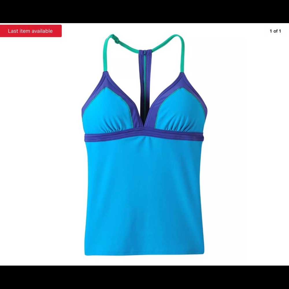 Prana Aleka tankini blue top xs